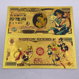 16 Designs Sailor Moon Gold Banknotes and coins for Selection