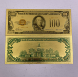 Wholesale Mixed styles America Banknote USD Dollar Banknote in 24K Gold Plated For Collection Gift