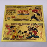 5 Designs Ranma 1/2 Gold Banknotes for Selection