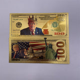New 8 Types One Hundred Dollars The President Donald Trump 2024 And Trump 2025 Gold Plated Banknote Plated Commemorative Notes Gifts Collection Souvenir
