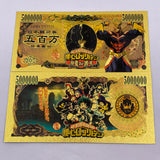 11 Designs My Hero Academia Gold Banknotes for Selection