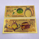 7 Designs Totoro Gold Banknotes and coins for Selection