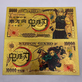 21 Designs Demon Slayer Gold Banknotes and coins for Selection