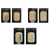 ARGOR-HERAEUS 1oz/31g/50g Sealed Packing Copper Gold Bar Switzerland 24k Gold Plated Bullion Ingot Bar  Non-magnetic With Unique Serial No. Unique Craft Collection Gift