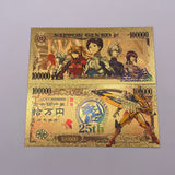 11 Designs EVA Gold Banknotes and coins for Selection