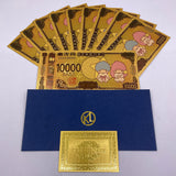 12 Designs Kuromi Hello Kitty Melody Sanrio Family Gold Banknotes