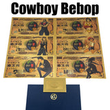 6 Designs Cowboy Bebop Gold Banknotes and Coins for Selection