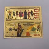 9 Designs DC Heros Gold Banknotes  for Selection