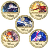 5 Designs fate stay night Gold Banknotes and coins for Selection