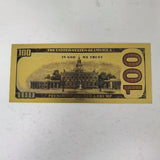 The America President Domald Trump One Hundred Dollars Gold Plated Banknote IN GOD WE TRUST 24K Gold Plastic Banknote Fans Collection Gift