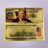 Trump 1,000,000 Dollars The President Of US Donald Trump 2024 Gold Plated Banknote Gold Foil Banknote Plastic Banknote Collect Commemorative Gifts