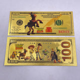 5 Designs Toy Story Gold Banknotes and coins for Selection