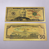 Wholesale Mixed styles America Banknote USD Dollar Banknote in 24K Gold Plated For Collection Gift