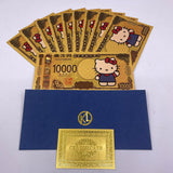 12 Designs Kuromi Hello Kitty Melody Sanrio Family Gold Banknotes