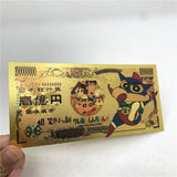 5 Designs Crayon Shin-chan Gold Banknotes for Selection