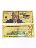 Donald Trump Keep America Great Again Trump 2024 Gold Plated Banknote Gold Foil Banknote Plastic Banknote Collection Gift