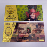 Alice's Adventures in Wonderland Gold Banknotes-4 Designs