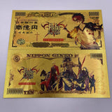 5 Designs fate stay night Gold Banknotes and coins for Selection