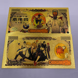 14 Designs Chainsaw Man Gold Banknotes for Selection