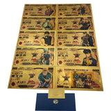 9 Designs JOJO Gold Banknotes and coins for Selection