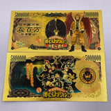 11 Designs My Hero Academia Gold Banknotes for Selection