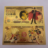 16 Designs Sailor Moon Gold Banknotes and coins for Selection