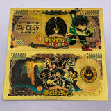 11 Designs My Hero Academia Gold Banknotes for Selection