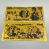 10 Designs Death Note Gold Banknotes and Coins for Selection