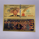 New 8 Types One Hundred Dollars The President Donald Trump 2024 And Trump 2025 Gold Plated Banknote Plated Commemorative Notes Gifts Collection Souvenir