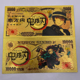 21 Designs Demon Slayer Gold Banknotes and coins for Selection