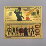 9 Designs DC Heros Gold Banknotes  for Selection