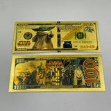 38 Designs Star Wars Gold Banknotes and Coins for Selection