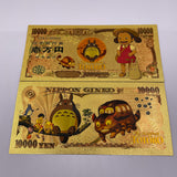 7 Designs Totoro Gold Banknotes and coins for Selection