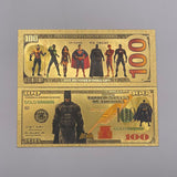 9 Designs DC Heros Gold Banknotes  for Selection