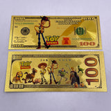 5 Designs Toy Story Gold Banknotes and coins for Selection