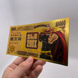 5 Designs Fist of the North Star Gold Banknotes for Selection