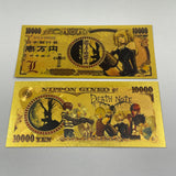 10 Designs Death Note Gold Banknotes and Coins for Selection