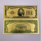 Wholesale Mixed styles America Banknote USD Dollar Banknote in 24K Gold Plated For Collection Gift