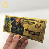 Classic 4 Types Trump 2020 The Preident Donald Trump Keep America Great And All Aboard TheTrump Gold Plated Banknote 24K Gold Plastic Banknote Gifts Collection