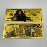 38 Designs Star Wars Gold Banknotes and Coins for Selection