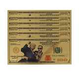Trump 100 Dollars USA President Donald Trump Fight To Save America Stand Strong Gold Plated Banknote Commemorative Banknotes Gift