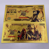 5 Designs fate stay night Gold Banknotes and coins for Selection