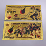 5 Designs Akame ga KILL Gold Banknotes and Coins for Selection