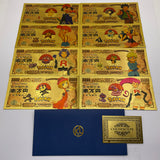 91 Designs Pocket Monster Gold Banknotes and coins for Selection