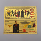 9 Designs DC Heros Gold Banknotes  for Selection