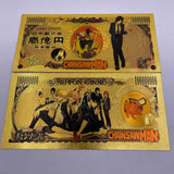 14 Designs Chainsaw Man Gold Banknotes for Selection