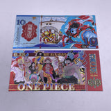 10 Designs ONE PIECE  Gold and Silvery Banknotes for Selection