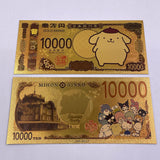 12 Designs Kuromi Hello Kitty Melody Sanrio Family Gold Banknotes