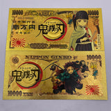 21 Designs Demon Slayer Gold Banknotes and coins for Selection