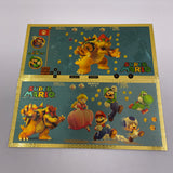 6 Designs Super Mario Gold Banknotes and Coins for Selection